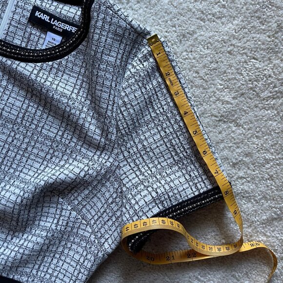 NWOT Karl Lagerfeld Casual Tweed Pencil Dress Size 10 - Picture 11 of 14